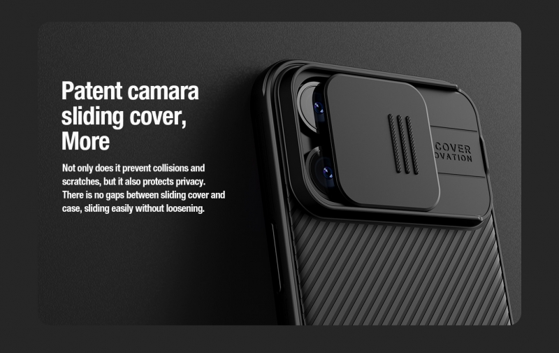Ốp Lưng iPhone 15 Pro Max Bảo Vệ Camera Hiệu Nillkin CamShield Pro Case thiết kế dạng camera đóng mở giúp bảo vệ an toàn cho camera của máy, màu sắc huyền bí sang trọng rất hợp với phái mạnh.